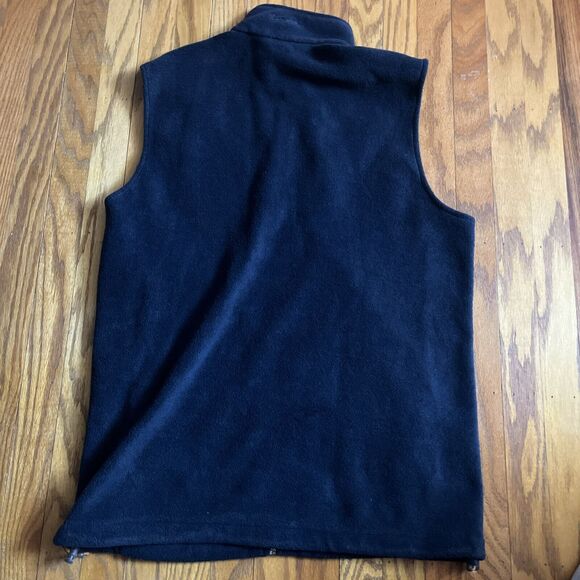 Woolrich Vest Mens Large Navy Blue Full Zip Up Fleece Stand Up Collar - Picture 5 of 5